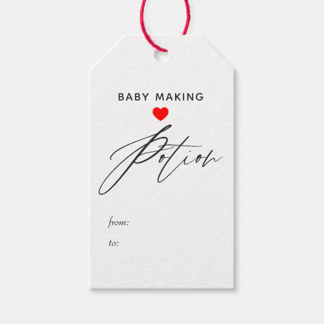 Baby Making Potion Baby Shower Thank You Gift Tags | Zazzle