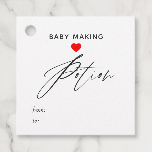 Baby Making Potion Favor Tags (Front)