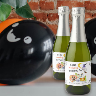 Baby Making Potion Halloween Baby Shower Favor Sparkling Wine Label