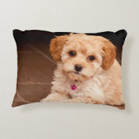 Luxe Faux Fur Dog with Antlers Pillow