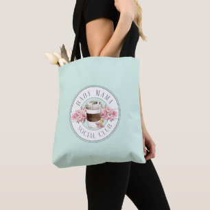 Baby Mama Social Club Aqua Tote Bag
