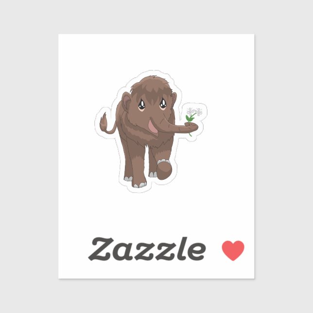 Baby Mammoth Mug Sticker (Sheet)