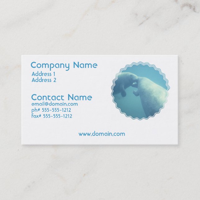 Baby Manatees Business Card (Front)