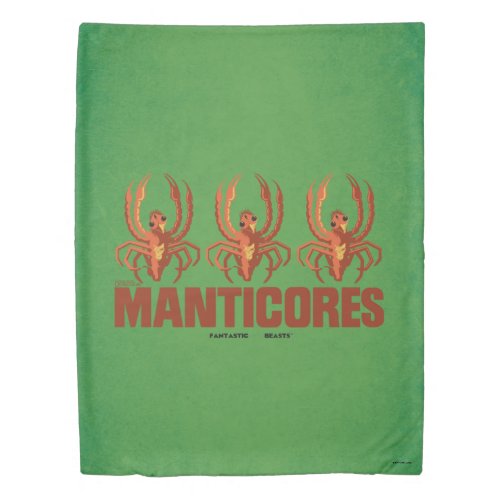 Baby Manticores Vintage Graphic Duvet Cover