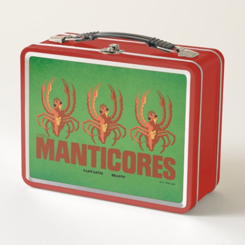 Baby Manticores Vintage Graphic Metal Lunch Box