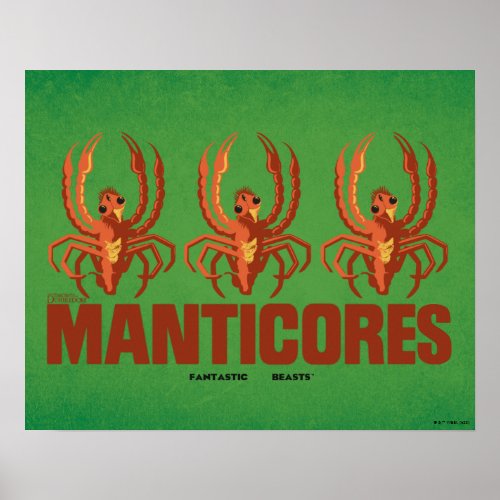 Baby Manticores Vintage Graphic Poster