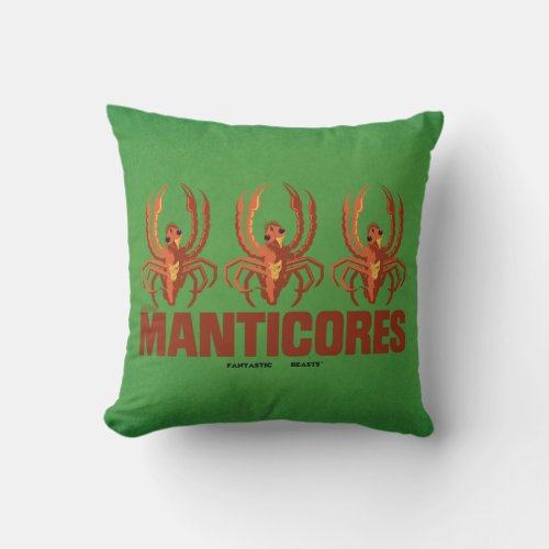 Baby Manticores Vintage Graphic Throw Pillow