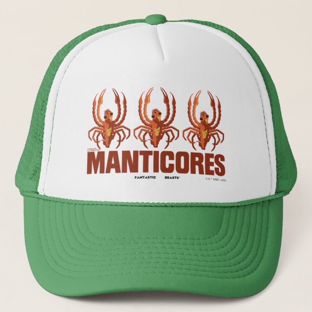 Baby Manticores Vintage Graphic Trucker Hat (Front)
