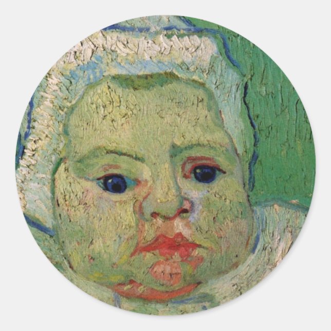 Baby Marcelle Roulin by Vincent van Gogh Classic Round Sticker (Front)