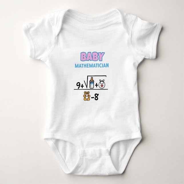 Baby Mathematician Baby Bodysuit (Front)