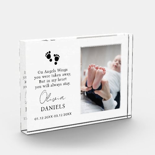 Baby Memorial Baby Loss Memorial Gift Sympathy Photo Block