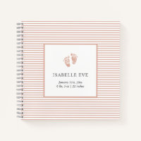 Baby Memory Book Personalized Baby Book Blush Pink