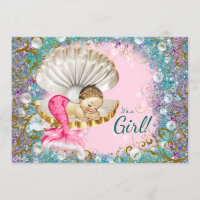 Baby Mermaid Baby Shower Invitations