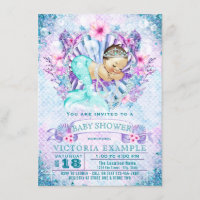 Baby Mermaid Baby Shower Invitations