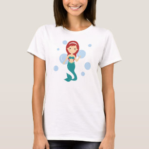Baby mermaid princess underwater cute cartoon T-Shirt