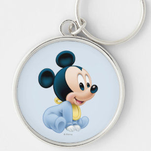 Baby Mickey Blue Pajamas Keychain