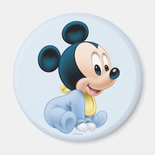 Baby Mickey | Blue Pajamas Magnet (Front)