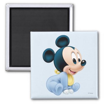 Baby Mickey | Blue Pajamas Magnet by MickeyAndFriends at Zazzle