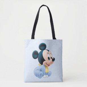 Baby Mickey Blue Pajamas Tote Bag
