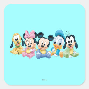 Baby Mickey & Friends Square Sticker