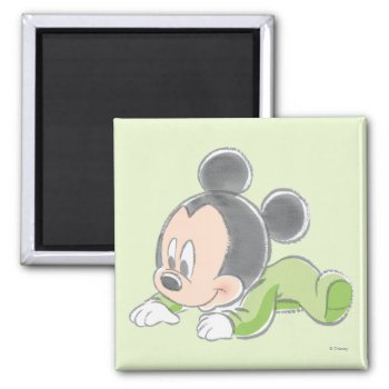 Baby Mickey | Green Pajamas Magnet by MickeyAndFriends at Zazzle