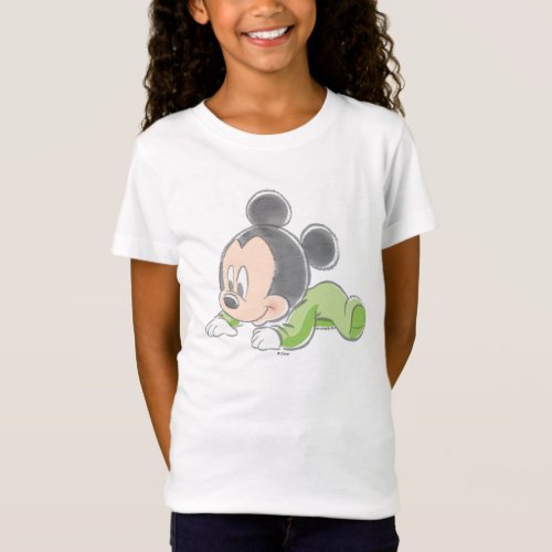 Baby Mickey  Green Pajamas T_Shirt