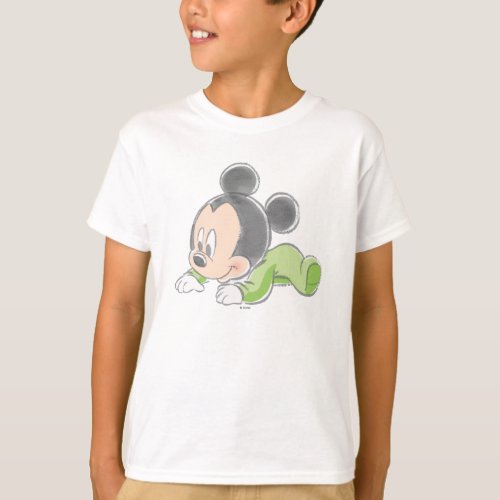 Baby Mickey  Green Pajamas T_Shirt