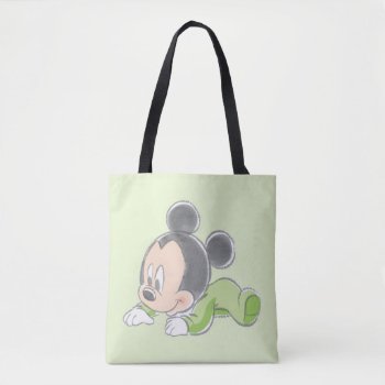 Baby Mickey | Green Pajamas Tote Bag by MickeyAndFriends at Zazzle