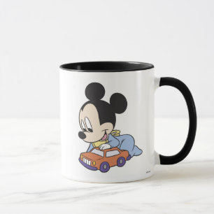 Baby Mickey Mouse playing with toy car Mug