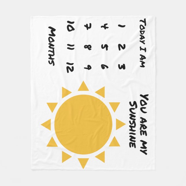 Baby Milestone blanket prop (Sunshine) (Front)