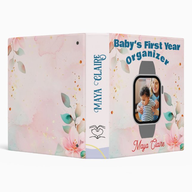Baby milestone organizer 3 ring binder (Background)