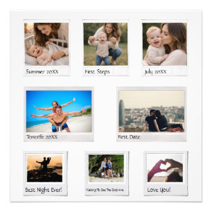 Baby Milestones, Couple & Vacation Photo Gift Print