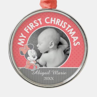 Baby Minnie | Baby's First Christmas Metal Ornament