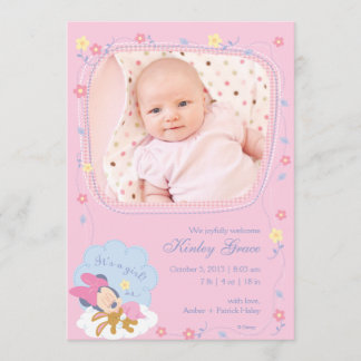 Baby Minnie Mouse Birth Announcement