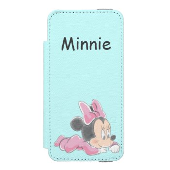 Baby Minnie Mouse | Pink Pajamas Iphone Se/5/5s Wallet Case by MickeyAndFriends at Zazzle