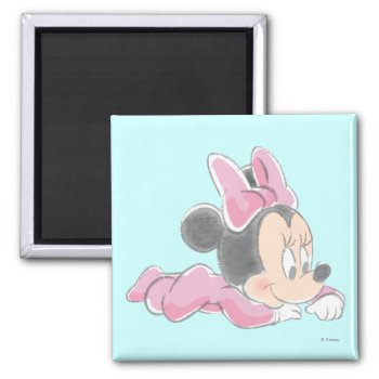 Baby Minnie Mouse | Pink Pajamas Magnet by MickeyAndFriends at Zazzle