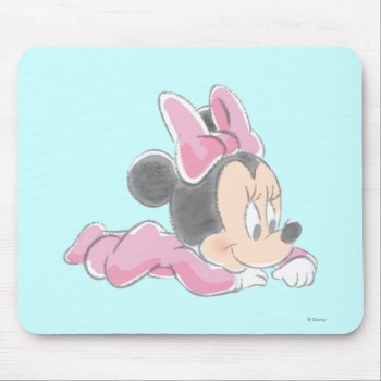 Baby Minnie Mouse | Pink Pajamas Mouse Pad by MickeyAndFriends at Zazzle