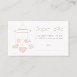 Baby Mobile Diaper Raffle Enclosure Card