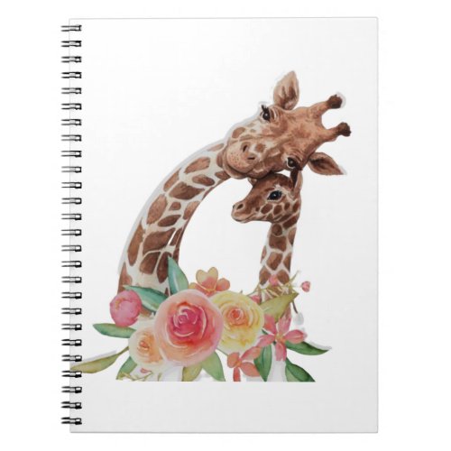 Baby  Mom Giraffe Notebook
