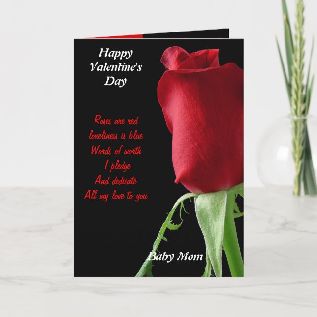 Baby mom roses are red holiday card (Front)