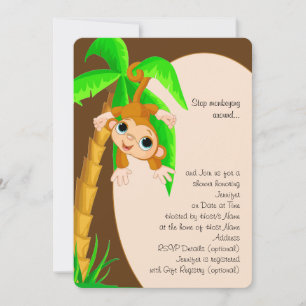 Baby Monkey Baby Shower Invitation
