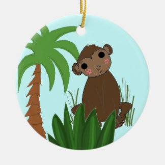 Baby Monkey Ceramic Ornament