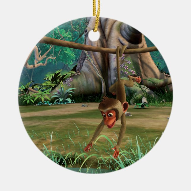 Baby Monkey Ceramic Ornament (Front)