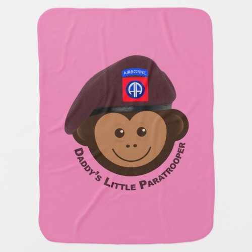 Baby Monkey Daddys Little Paratrooper Baby Blanket