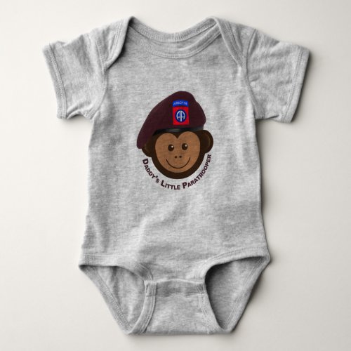 Baby Monkey Daddys Little Paratrooper Baby Bodysuit