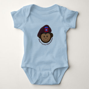 Baby Monkey “Daddy’s Little Paratrooper” Baby Bodysuit
