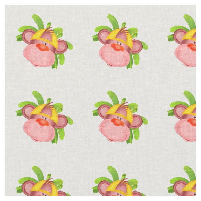 Baby Monkey Fabric (Close Up)