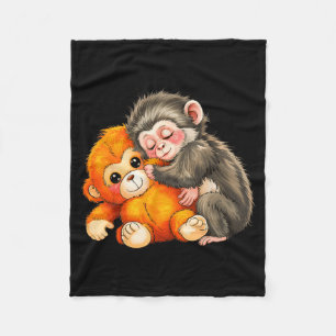 Baby monkey punch  fleece blanket