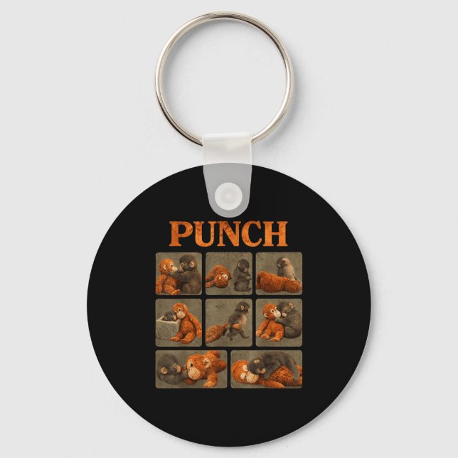 Baby monkey punch  keychain (Front)