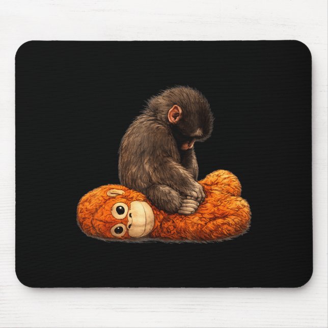 Baby monkey punch  mouse pad (Front)